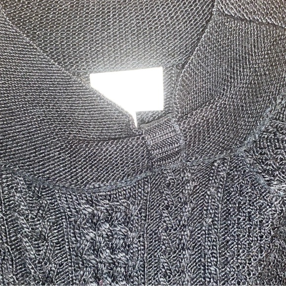 Rachel Roy black off the shoulder cable sweater women’s size small - Picture 3 of 10